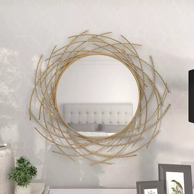 Kirklands Home Gold Metal Glam Layered Mirror Online