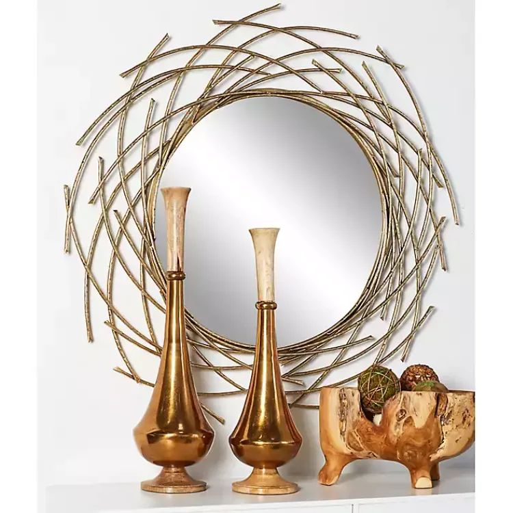 Kirklands Home Gold Metal Glam Layered Mirror Online