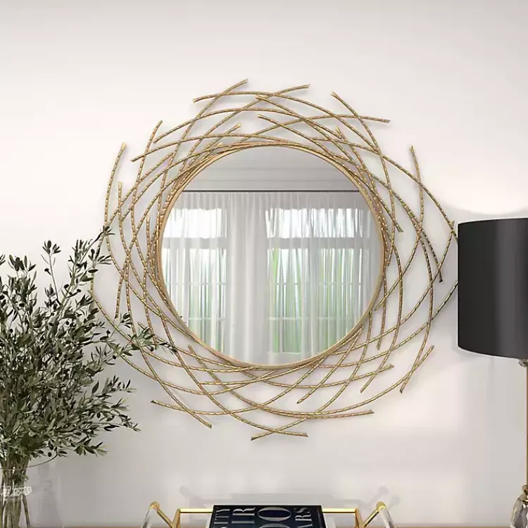 Kirklands Home Gold Metal Glam Layered Mirror Online