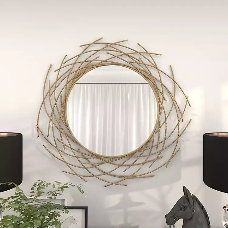 Kirklands Home Gold Metal Glam Layered Mirror Online