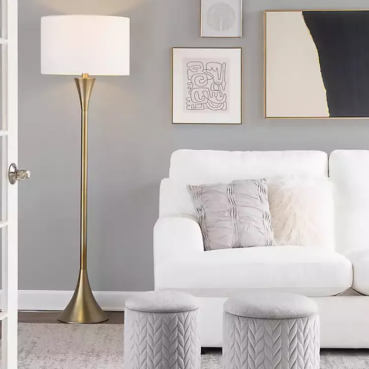Kirklands Home Metal Hourglass Floor Lamp Gold Best