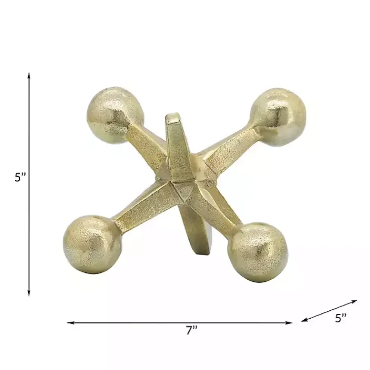 Statues & Figurines>Kirklands Home Metal Jack Sculpture Gold