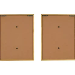 Kirklands Home Gold Metal Leaves Framed Wall Plaques, Set of 2 Hot