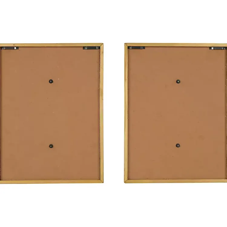 Kirklands Home Gold Metal Leaves Framed Wall Plaques, Set of 2 Hot
