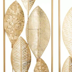 Kirklands Home Metal Leaves Wall Plaques, Set of 2 Gold
