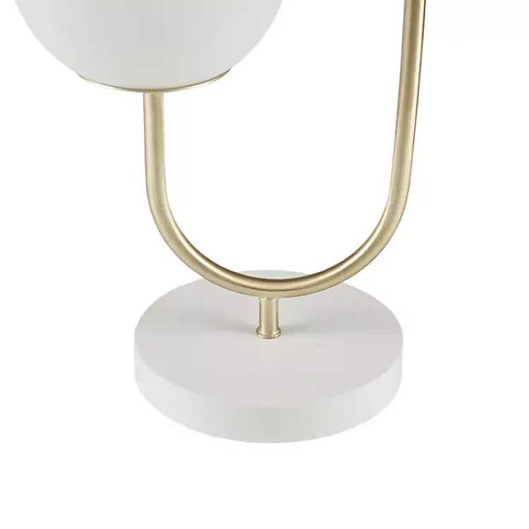 Kirklands Home Gold Metal 2-Light Zusa Modern Table Lamp White Best