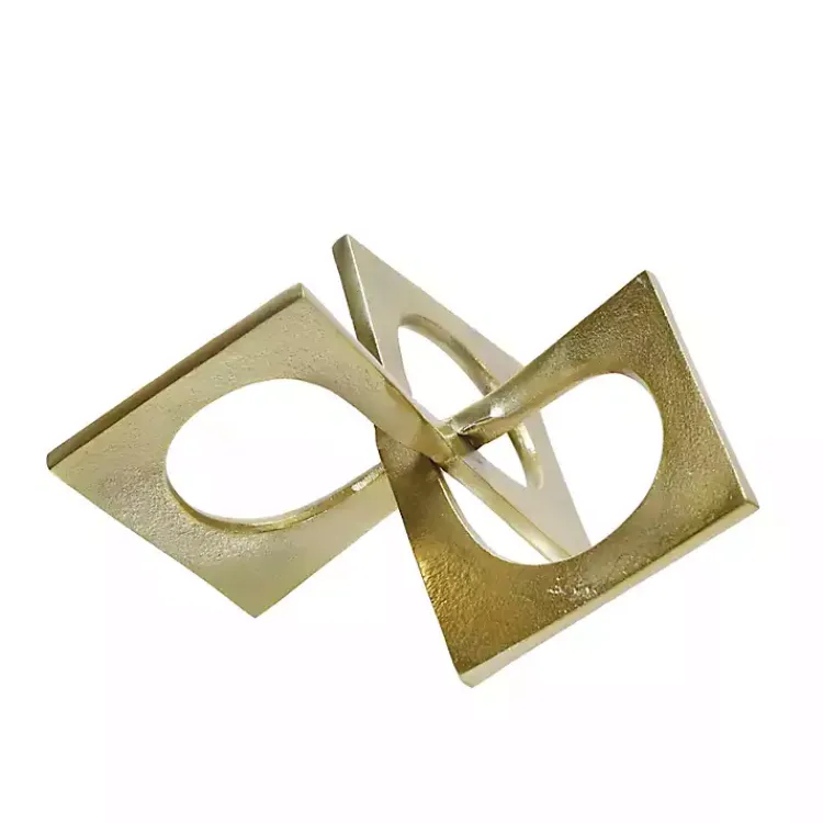 Statues & Figurines>Kirklands Home Metal Linked Squares Sculpture Gold