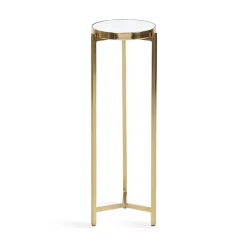 Kirklands Home Metal Mirrored Tabletop Aguilar Drink Table Gold Online