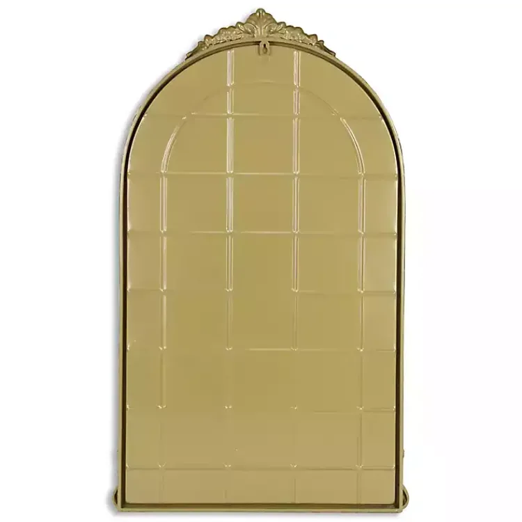 Kirklands Home Metal Modern Victorian Wall Mirror Gold Clearance
