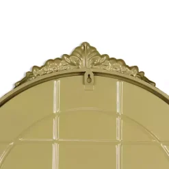 Kirklands Home Metal Modern Victorian Wall Mirror Gold Clearance