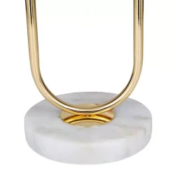 Kirklands Home Metal Open Loop Stem White Round Table Lamp Gold Best