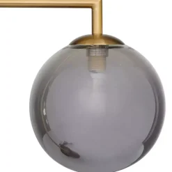 Kirklands Home Gold Metal Smoked Glass Shade Table Lamp Gray Online