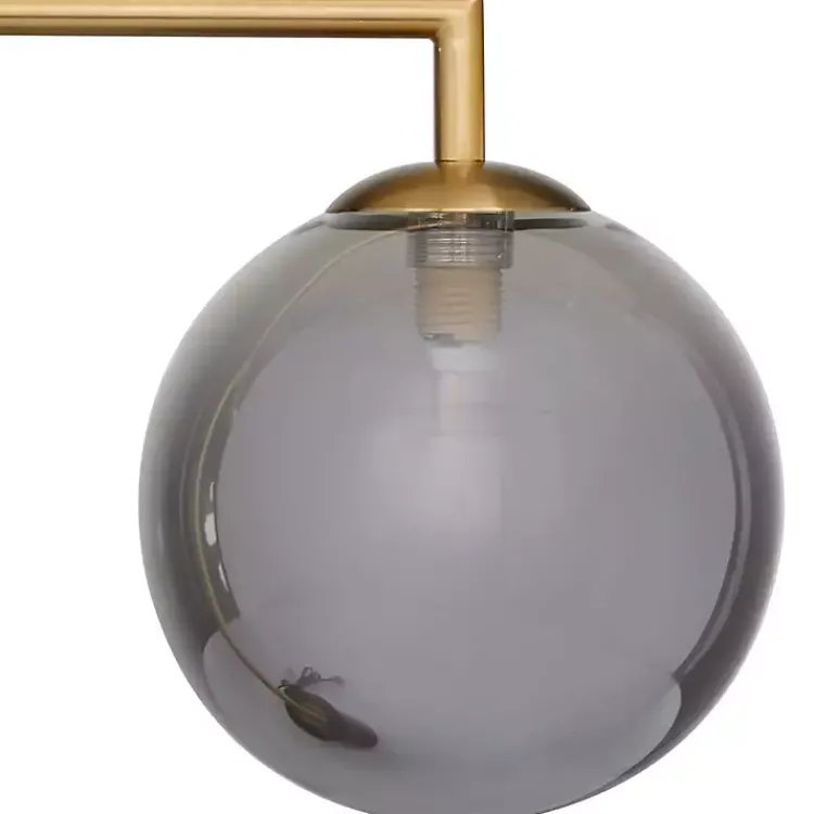 Kirklands Home Gold Metal Smoked Glass Shade Table Lamp Gray Online