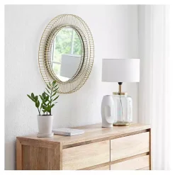 Kirklands Home Gold Metal Sunbeam Wall Mirror Outlet