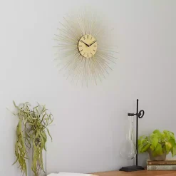 Kirklands Home Gold Metal Sunburst Wall Clock