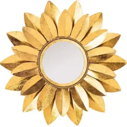 Kirklands Home Gold Metal Sunflower Wall Mirror Outlet
