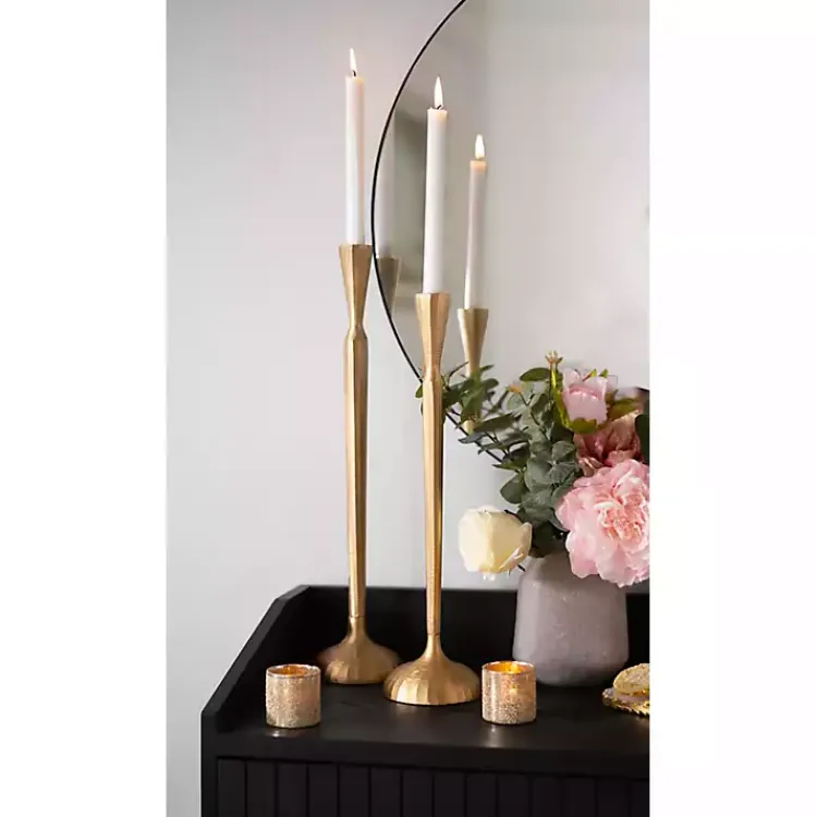 Candle Holders>Kirklands Home Metal Taper Candle Holder, 18 in. Gold