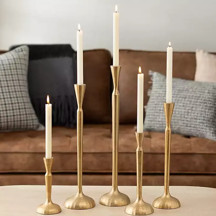 Candle Holders>Kirklands Home Metal Taper Candle Holder, 18 in. Gold