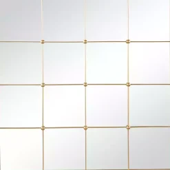 Kirklands Home Gold Metal Windowpane Wall Mirror Best