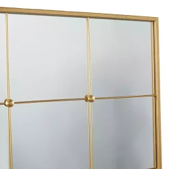 Kirklands Home Gold Metal Windowpane Wall Mirror Best
