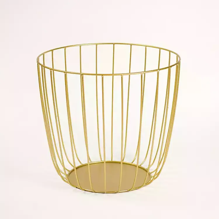 Baskets & Boxes>Kirklands Home Metal Wire Basket, 18 in. Gold