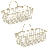 Kirklands Home Gold Metal Wire Cage Wall Baskets, Set of 2 Clearance