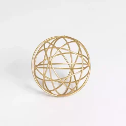 Bowl Filler>Kirklands Home Gold Metal Wire Orb, 4 in.