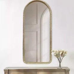 Kirklands Home Gold Mia Textured Arch Wall Mirror New