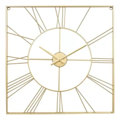 Kirklands Home Minimal Square Open Face Clock Gold Online