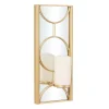 Sconces>Kirklands Home Gold Mirrored Geometric Sconce