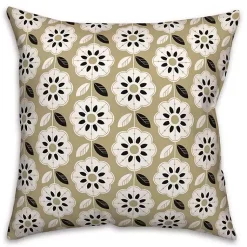 Kirklands Home Gold Mod Flowers Indoor/Outdoor Pillow Sale