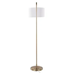 Kirklands Home Gold Modern Arch Floor Lamp White Hot