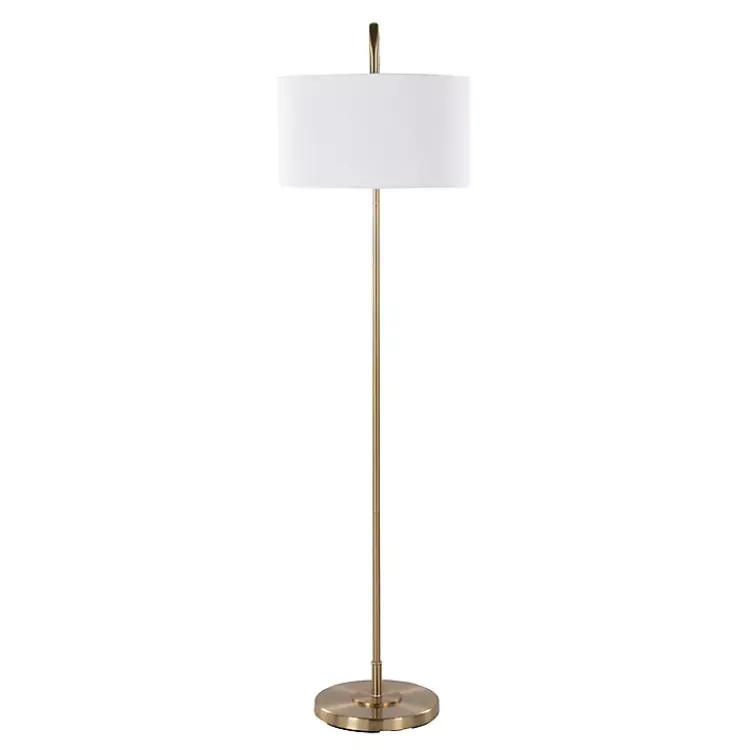 Kirklands Home Gold Modern Arch Floor Lamp White Hot