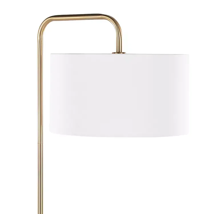 Kirklands Home Gold Modern Arch Floor Lamp White Hot