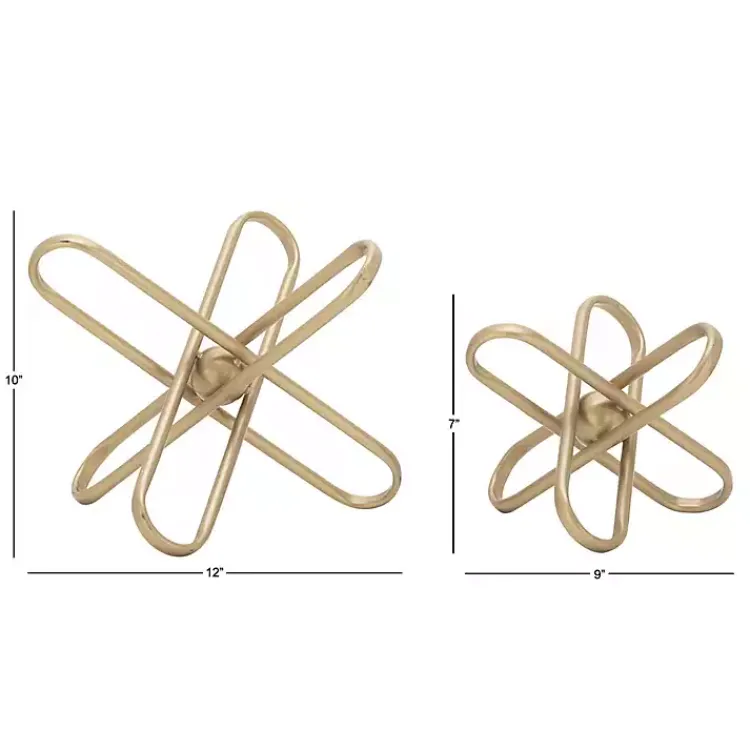 Statues & Figurines>Kirklands Home Modern Burst 2-pc. Decorative Sculpture Set Gold