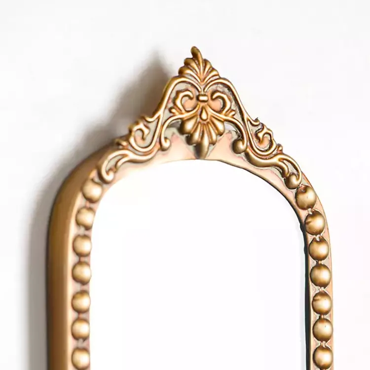 Sconces>Kirklands Home Gold Ornate Beaded Mirror Wall Sconce
