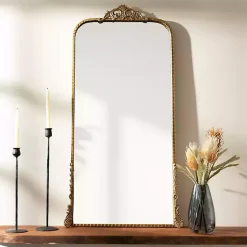 Kirklands Home Gold Ornate Carved Large Wall Mirror Clearance