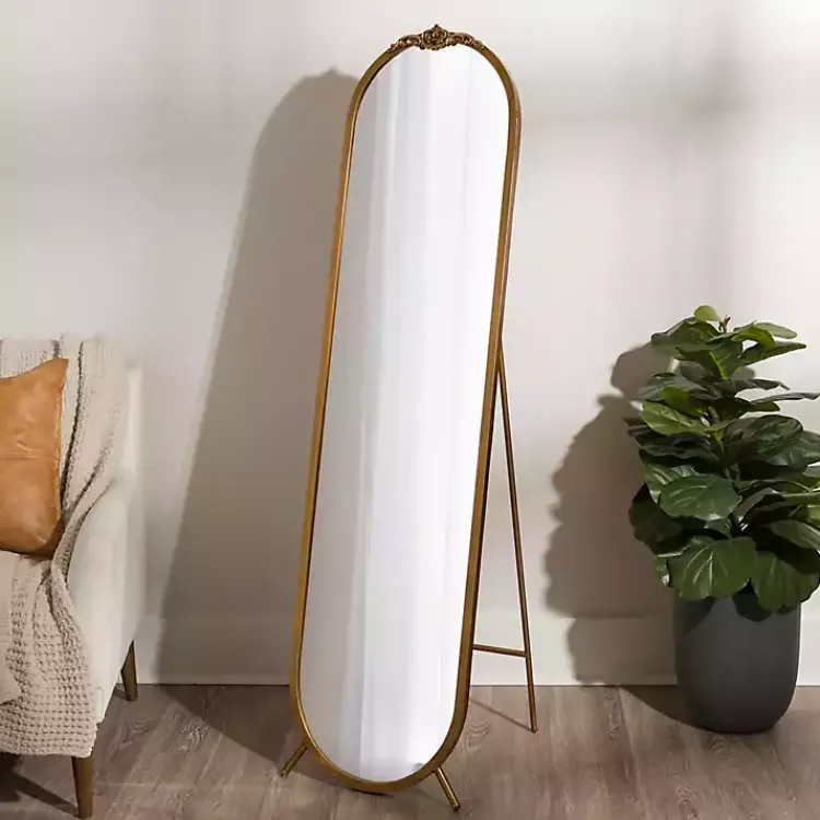 Kirklands Home Ornate XL Leaner Mirror Gold Sale