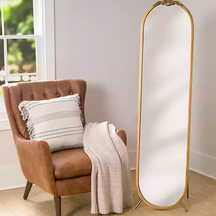 Kirklands Home Ornate XL Leaner Mirror Gold Sale