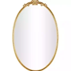 Kirklands Home Gold Oval Baroque Wall Mirror