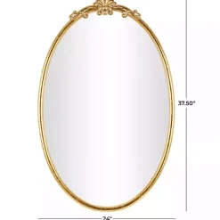 Kirklands Home Gold Oval Baroque Wall Mirror