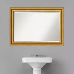 Kirklands Home Gold Patina Scalloped Frame Beveled Mirror Discount