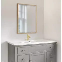 Kirklands Home Gold Rhodes Rectangle Wall Mirror New