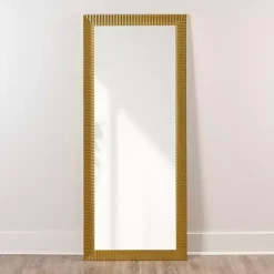 Kirklands Home Gold Ribbed Devin Profile Leaner Mirror