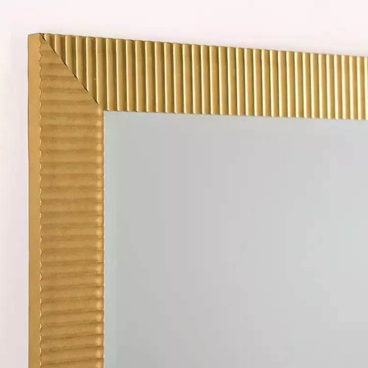 Kirklands Home Gold Ribbed Devin Profile Leaner Mirror