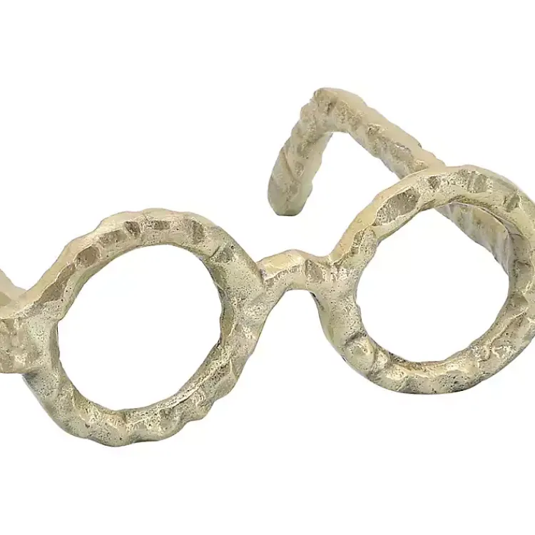 Statues & Figurines>Kirklands Home Round Eye Glasses Sculpture Gold