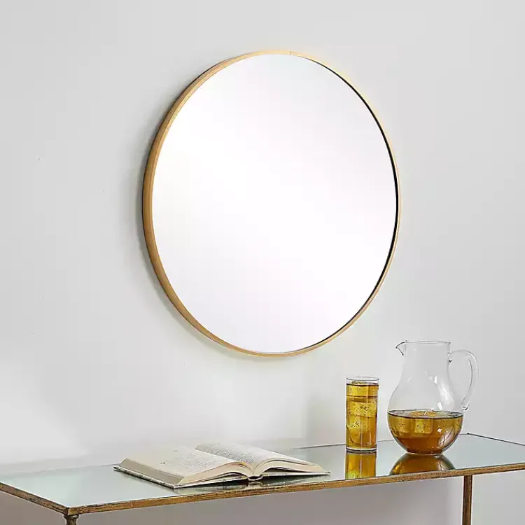 Kirklands Home Gold Round Simple Frame Large Wall Mirror Online
