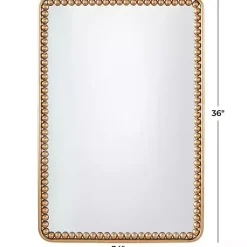 Kirklands Home Gold Rounded Rectangle Wall Mirror New