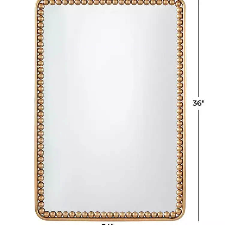 Kirklands Home Gold Rounded Rectangle Wall Mirror New