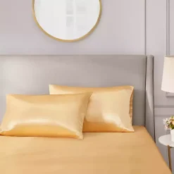Kirklands Home Satin King 2-pc. Pillow Case Set Gold Best
